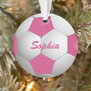Kundengerechtes Fußball-Fußball-Rosa und Weiß Ornament