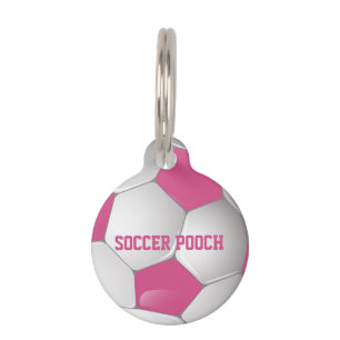 Kundengerechtes Fußball-Fußball-Rosa und Weiß Tiermarke