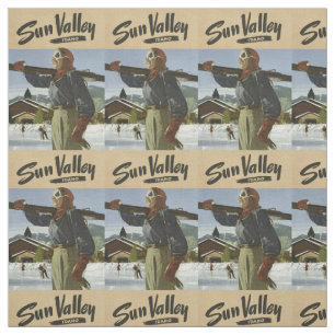 Kundengerechtes Gewebe Vintagen Sun Valley, Idaho Stoff