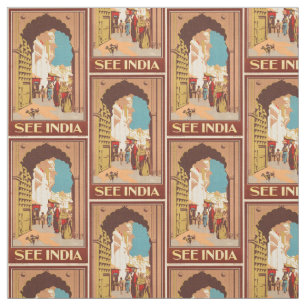 Kundengerechtes Gewebe Vintager Indien-Reise Stoff