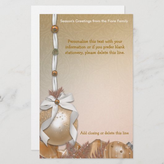 Kundengerechtes Gold verziert Briefpapier (Vorne/Hinten)