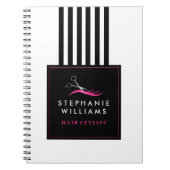 Kundengerechtes Haar-Stylist-Anmerkungs-Buch Notizblock (Vorderseite)