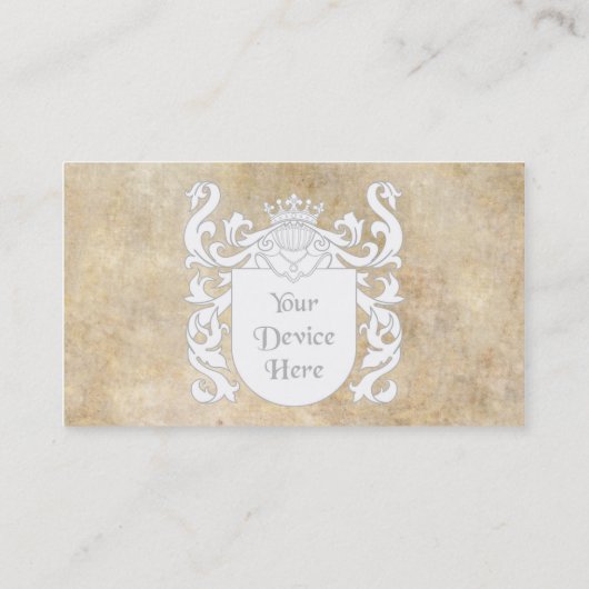 Kundengerechtes heraldisches Schild Visitenkarte (Rückseite)