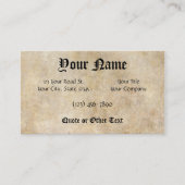 Kundengerechtes heraldisches Schild Visitenkarte (Vorderseite)