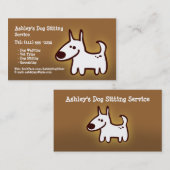 KUNDENGERECHTES Hundesitzen, pflegend und gehen Visitenkarte (Vorne/Hinten)