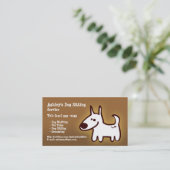 KUNDENGERECHTES Hundesitzen, pflegend und gehen Visitenkarte (Stehend Vorderseite)