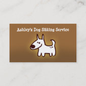 KUNDENGERECHTES Hundesitzen, pflegend und gehen Visitenkarte (Rückseite)