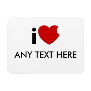 Kundengerechtes iLove "irgendein Text-hier" Magnet