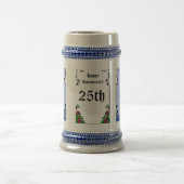 Kundengerechtes Jahrestagsblau Bierglas (Mittel)