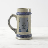 Kundengerechtes Jahrestagsblau Bierglas (Links)