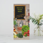 Kundengerechtes Küchen-Menü Menükarte (Stehend Vorderseite)