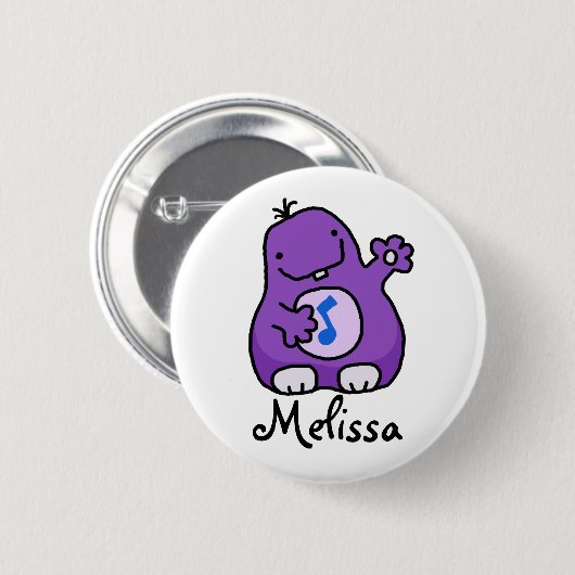 Kundengerechtes lila flockiges Wuzzy Abzeichen Button (Vorne & Hinten)