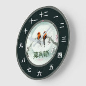 Kundengerechtes Mandarinen-Zeit-Stück Große Wanduhr (Winkel)