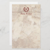 Kundengerechtes Monogramm Briefpapier (Vorne/Hinten)