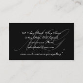 Kundengerechtes Monogramm-schlichte Visitenkarte (Rückseite)