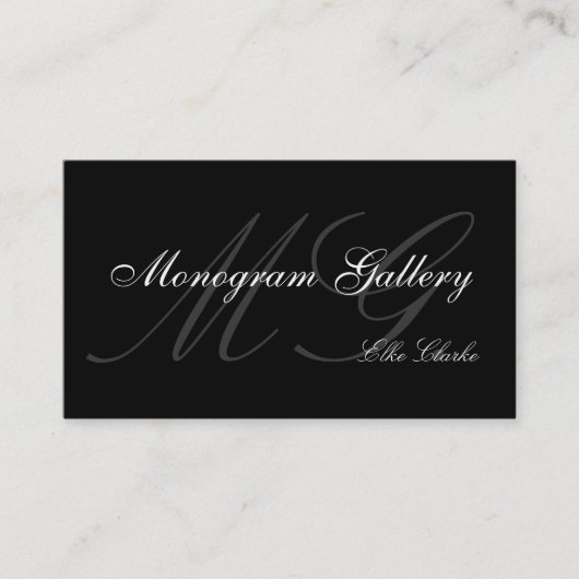 Kundengerechtes Monogramm-schlichte Visitenkarte (Vorderseite)