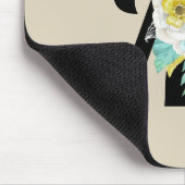 Kundengerechtes Monogramm w/White u. Aqua mit Mousepad (Ecke)