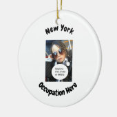Kundengerechtes New- YorkFoto mit Job oder Hobby Keramik Ornament (Links)