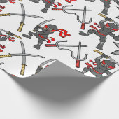 Kundengerechtes Ninja Muster Geschenkpapier (Ecke)
