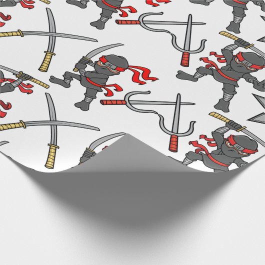 Kundengerechtes Ninja Muster Geschenkpapier (Ecke)