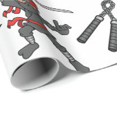 Kundengerechtes Ninja Muster Geschenkpapier (Rolleneckpunkt)