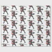 Kundengerechtes Ninja Muster Geschenkpapier (Flach)