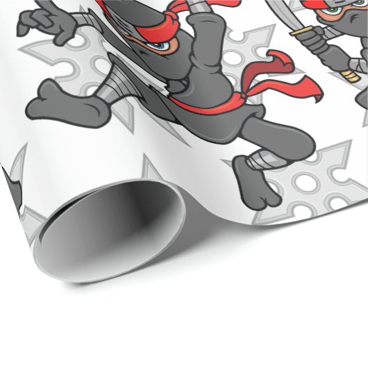 Kundengerechtes Ninja Muster Geschenkpapier (Rolleneckpunkt)