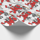 Kundengerechtes Ninja Muster Geschenkpapier (Ecke)