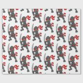 Kundengerechtes Ninja Muster Geschenkpapier (Flach)