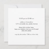 Kundengerechtes Party-personalisierte Einladung DJ (Rückseite)