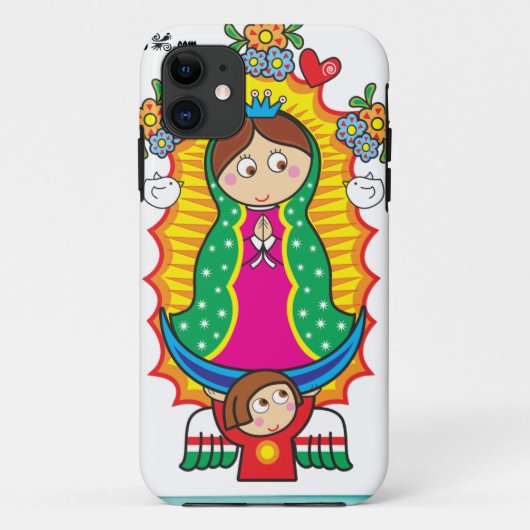 KUNDENGERECHTES PRO VIRGEN DE-GUADALUPE CARICATURA Case-Mate iPhone HÜLLE (Rückseite)