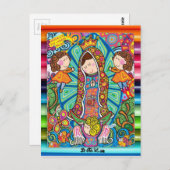 KUNDENGERECHTES PRO VIRGEN DE-GUADALUPE CARICATURA POSTKARTE (Vorne/Hinten)