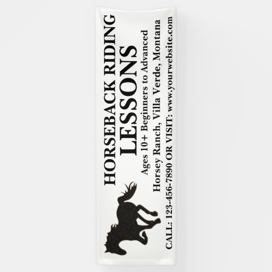 Kundengerechtes Reitenlektions-Fahnenzeichen Banner (Vertikal)