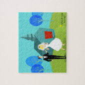 Kundengerechtes Retro Hochzeits-Paar-Puzzlespiel Puzzle (Vertikal)