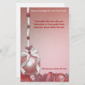 Kundengerechtes Rot verziert Briefpapier (Vorne/Hinten)