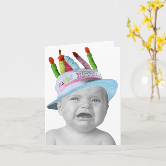 Kundengerechtes schreiendes Baby in einem Karte (Gelbe Blume)