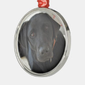 Kundengerechtes schwarzes Labrador retriever Ornament Aus Metall (Links)