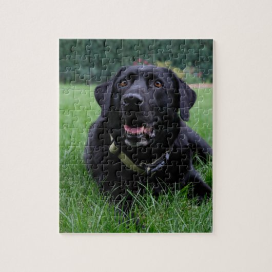 Kundengerechtes schwarzes Labrador retriever Puzzle (Vertikal)