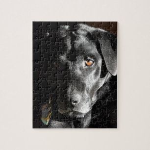 Kundengerechtes schwarzes Labrador retriever Puzzle