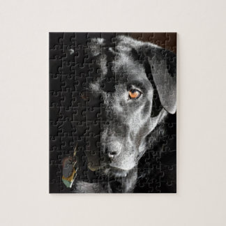 Kundengerechtes schwarzes Labrador retriever Puzzle