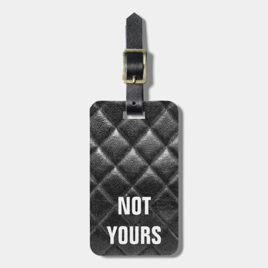 kundengerechtes Schwarzes nähte Ledertasche Gepäckanhänger (Vorderseite vertikal)