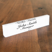 Kundengerechtes Schwarzes Namensplakette (Seite)