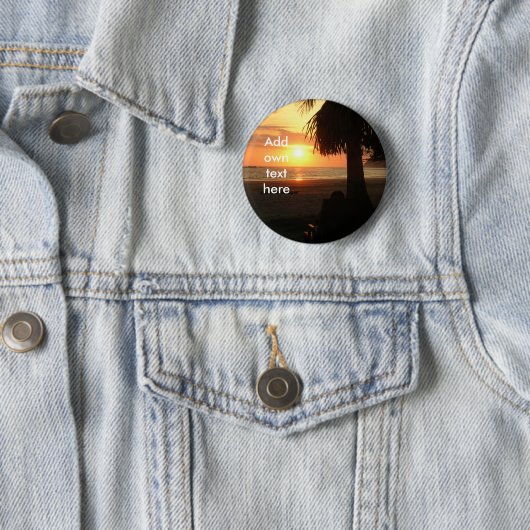 kundengerechtes Strandsonnenuntergang-Abzeichen Button (Beispiel)