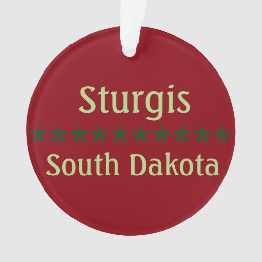 Kundengerechtes Sturgis, South- Dakotaverzierung Ornament (Vorderseite)