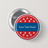 Kundengerechtes USA-Flaggen-Siegel - Rot Button (Vorne & Hinten)