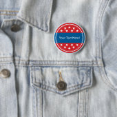Kundengerechtes USA-Flaggen-Siegel - Rot Button (Beispiel)