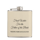 KUNDENGERECHTES Wasser für Vater der Braut Flachmann (Vorderseite)