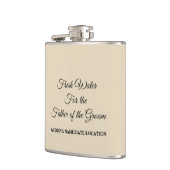 KUNDENGERECHTES Wasser für Vater des Bräutigams Flachmann (Links)