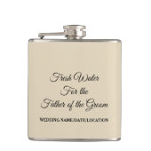 KUNDENGERECHTES Wasser für Vater des Bräutigams Flachmann (Vorderseite)