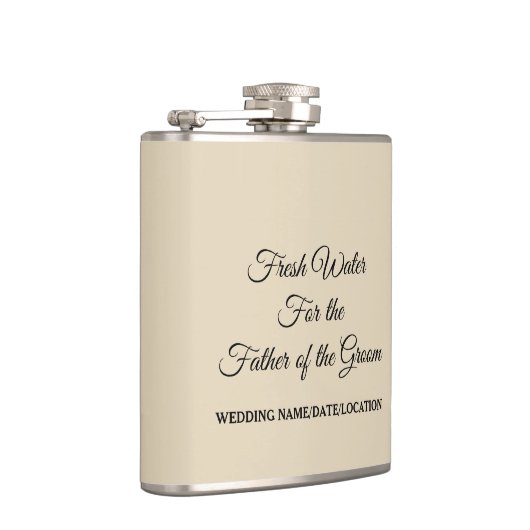 KUNDENGERECHTES Wasser für Vater des Bräutigams Flachmann (Rechts)